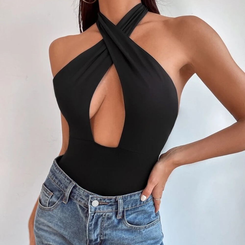 Backless Halter Bodysuit